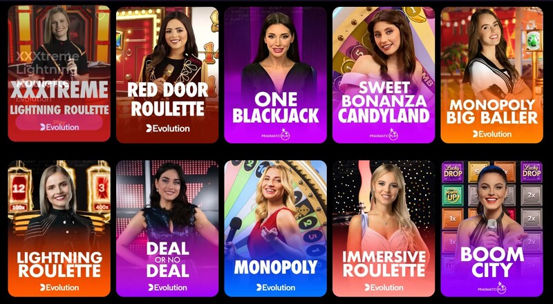 0xBet live casino opties