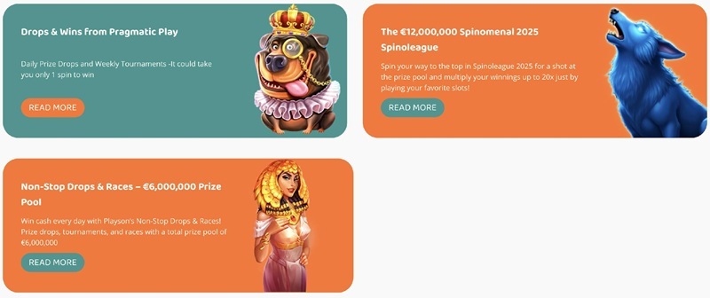 Andere bonussen bij Moi Casino