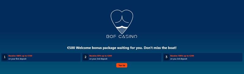BOF Casino welkomstbonus