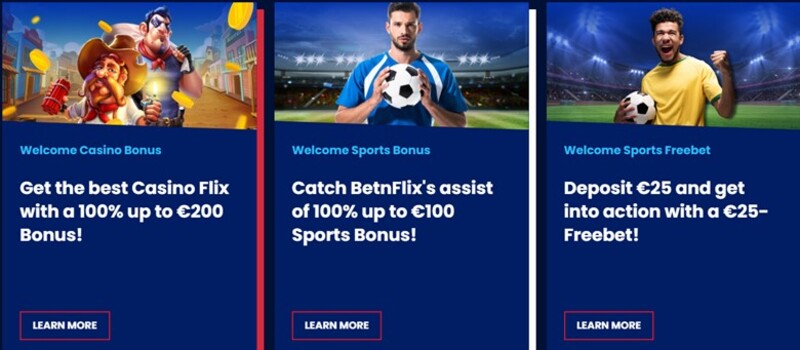 BetNFlix Welkomstbonussen