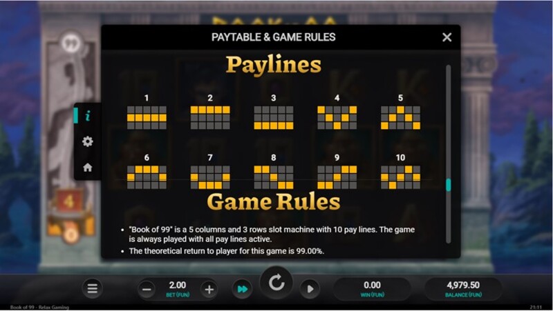 Betaallijnen bij Book of 99