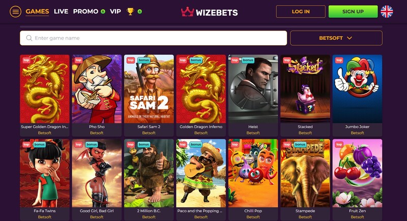 Betsoft gokkasten bij Wizebets