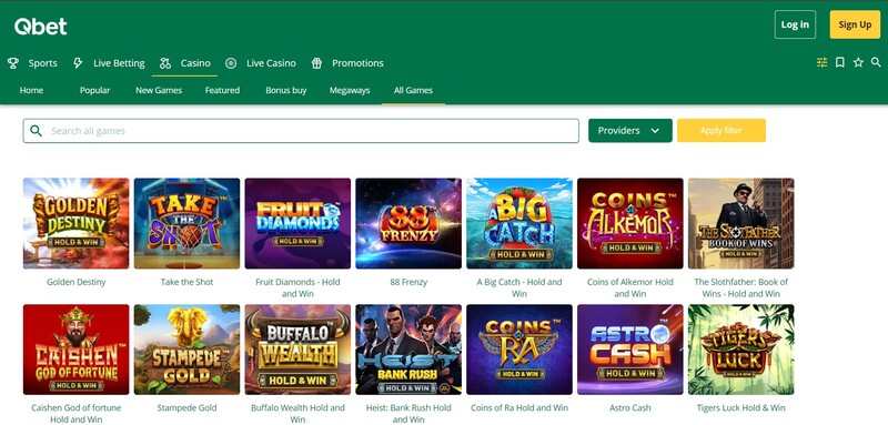 Betsoft slots bij Qbet