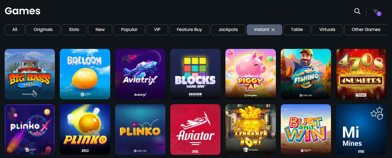 Betspino Instant Games
