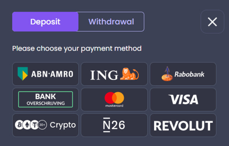 Betspino casino Betaalopties
