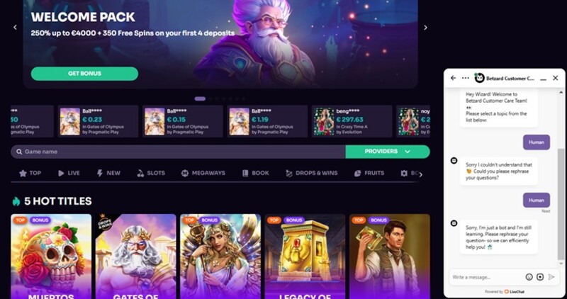 Betzard Casino contact