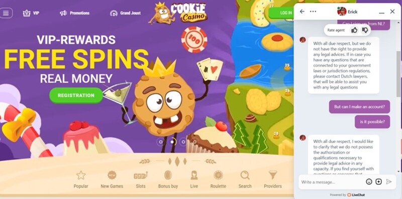 Cookie Casino contact