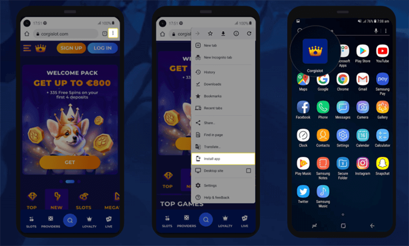 Corgislot app