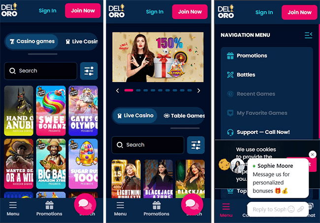 Del Oro Casino Mobiel