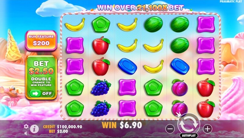 Een kleine winst bij Sweet Bonanza