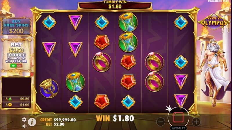 Een kleine winst met Tumble op Gates of Olympus