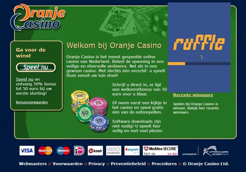 Geschiedenis van Oranje Casino