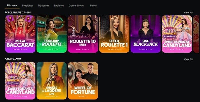 Golden Panda Live casino en tafelspellen