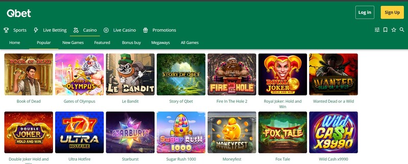 Gratis gokkasten spelen bij Qbet