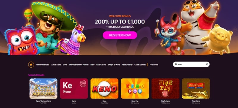 HappySlots – Unieke keno spellen en tot €1.000 bonus