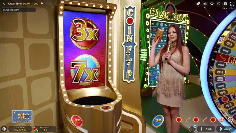 Het Coin Flip Bonussspel bij Crazy Time