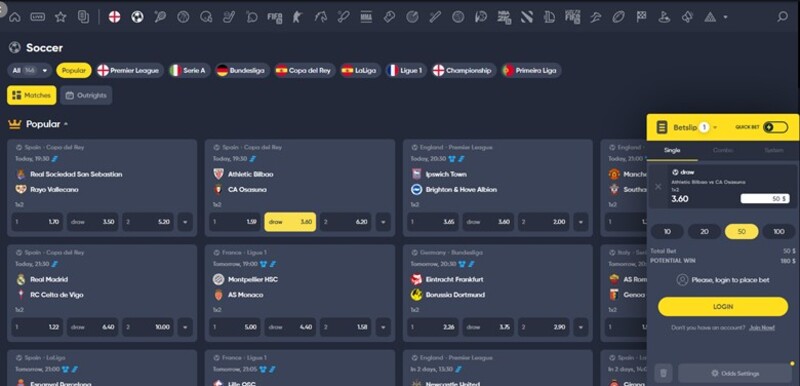 Instant Casino Sport