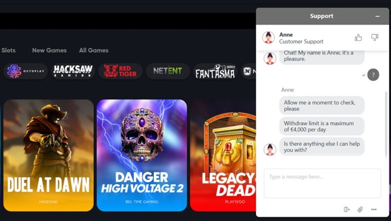Instant Casino contact