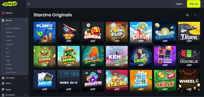 Instant Games en Starzino Originals