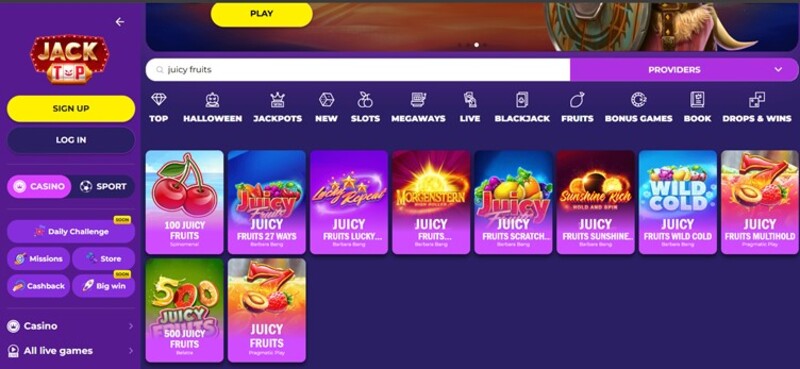 Juicy Fruits bij JackTOP