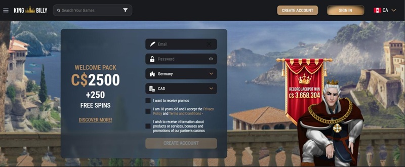 King Billy Casino review