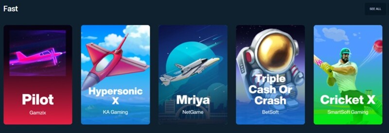 Lucky Max Casino Instant games