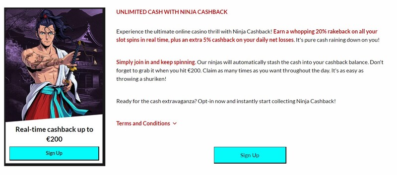 Manga Casino Cashback