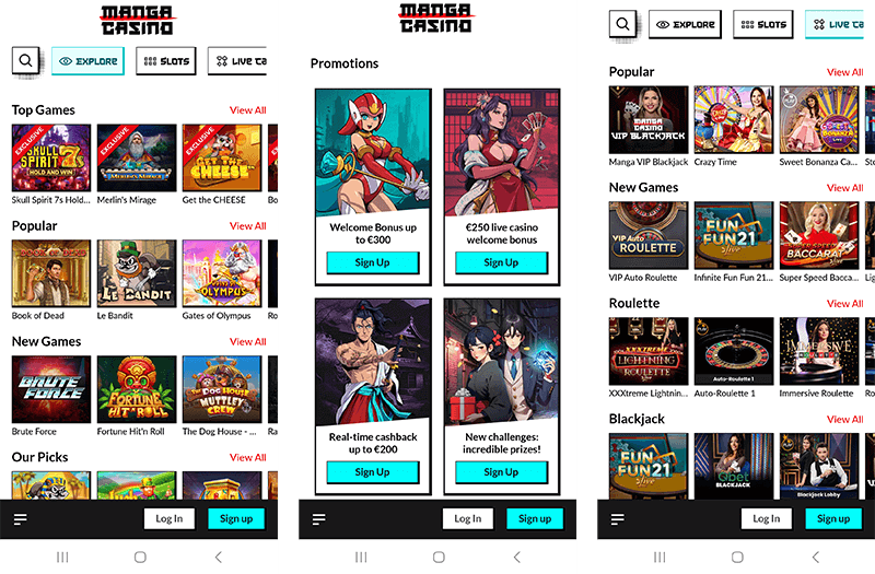 Manga Casino Mobile