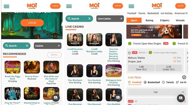 Moi Casino mobiel & app