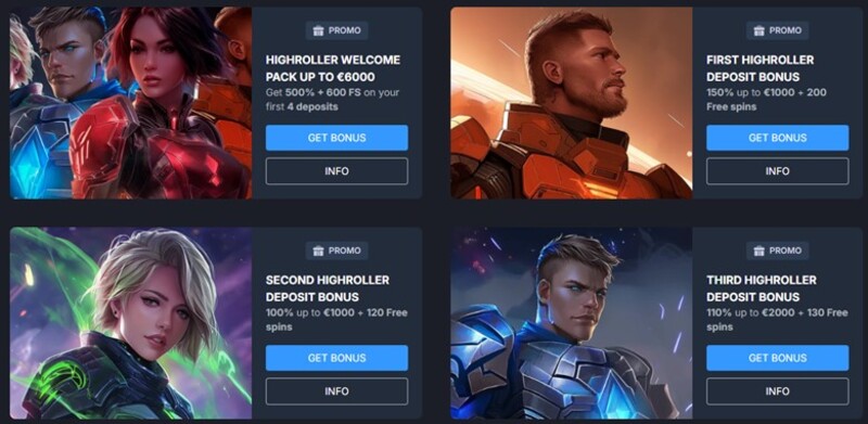 Monixbet High roller welkomstpakket