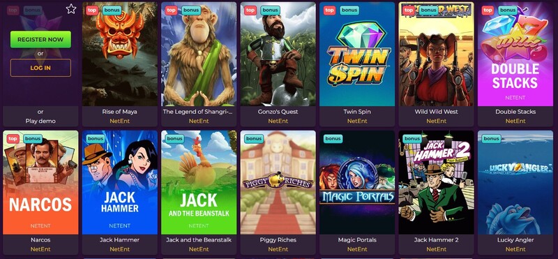 NetEnt gokkasten bij Wizebets Casino