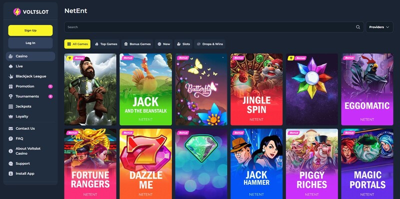 NetEnt slots bij VOLTSLOT