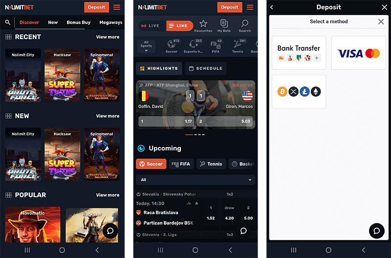 Nolimitbet Casino Mobile