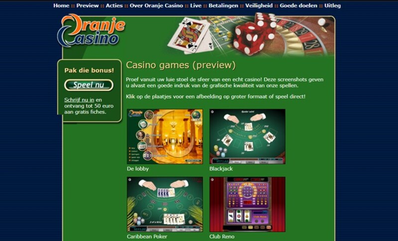 Oranje Casino tafelspellen