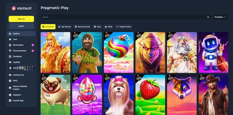 Pragmatic gokkasten bij Voltslot