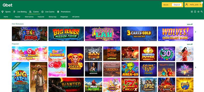 Qbet homepage