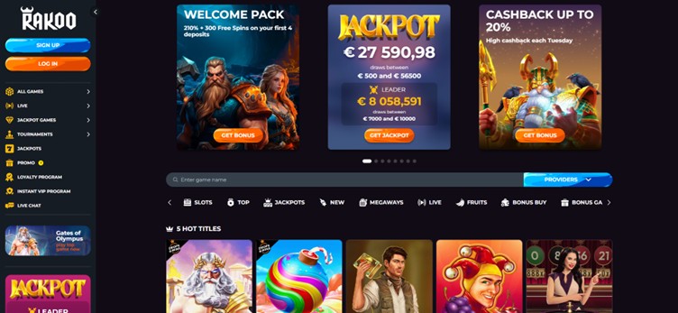 Rakoo casino welkomstbonus