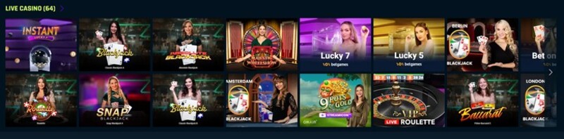 Rise of Bets Live Casino