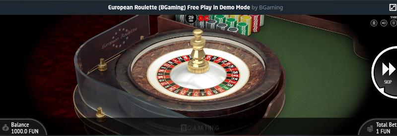Speel roulette gratis in demo modus
