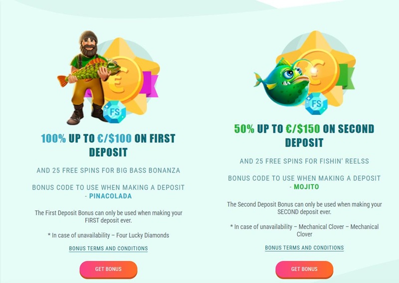 Spinia Casino Welkomstbonus