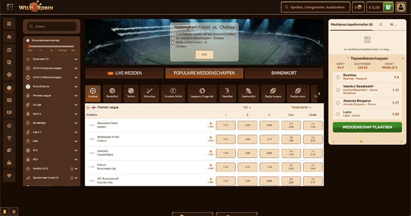 Sport en eSports bij Wildrobin