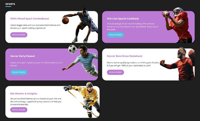 Sportbonussen bij Hey Casino