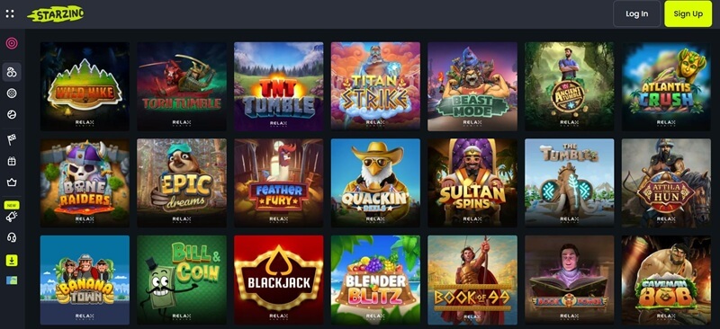 Starzino – Speel Relax Gaming gokkasten met een royale casinobonus