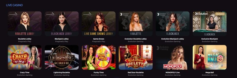 TrivelaBET Live casino