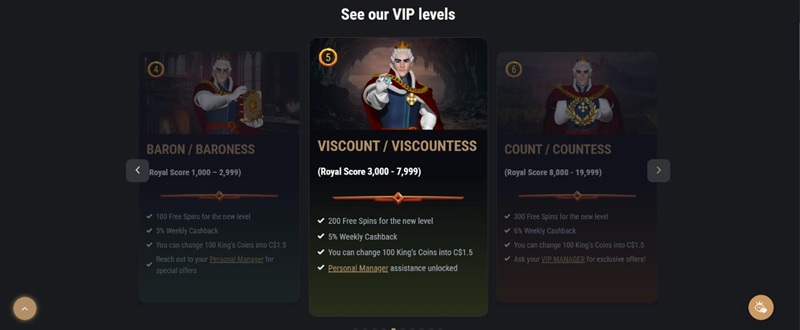 King Billy Casino VIP-programma