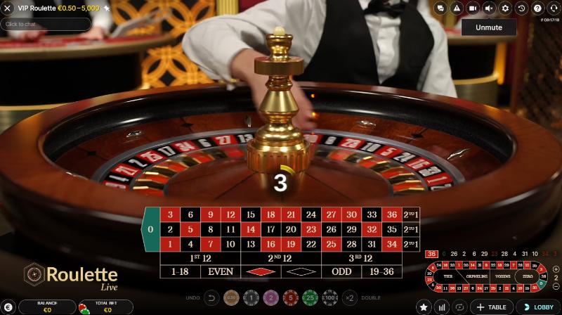 VIP roulette heeft hogere limieten
