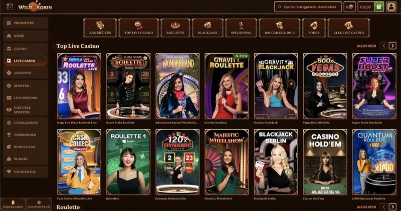 Wild Robin Live casino
