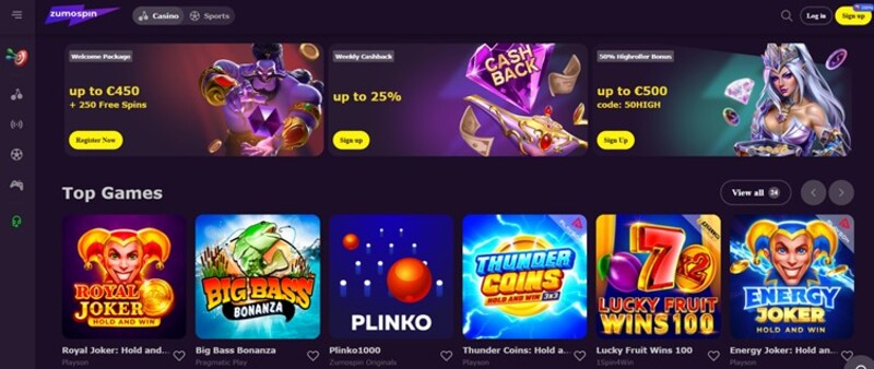 ZumoSpin – Casino- en sportbonussen bij dit Revo Apps Limited casino